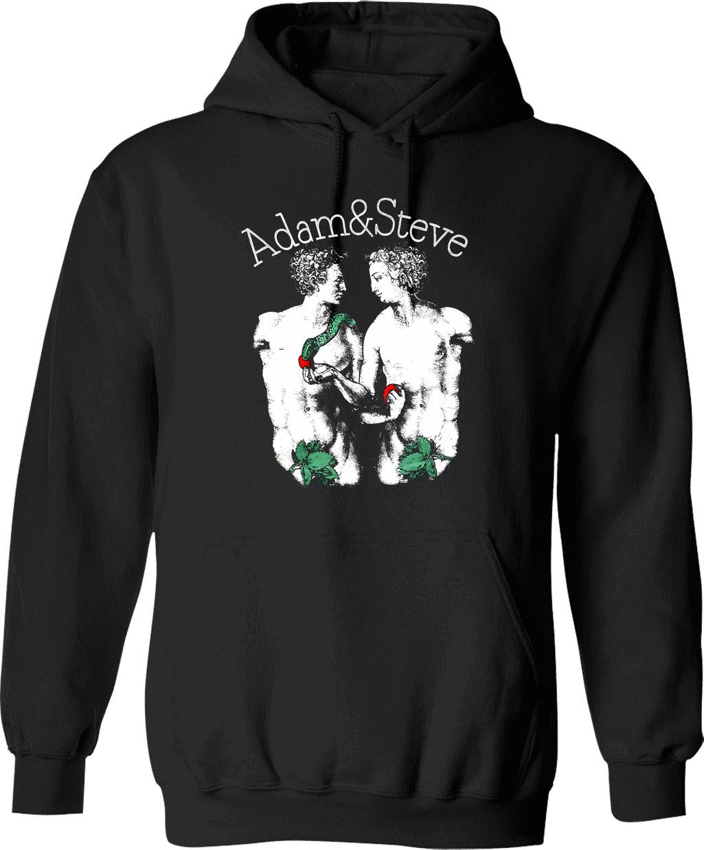 Black Matter Adam And Steve Hoodie - Retro Graphic Pullover Hoodie for Men & Women - Black