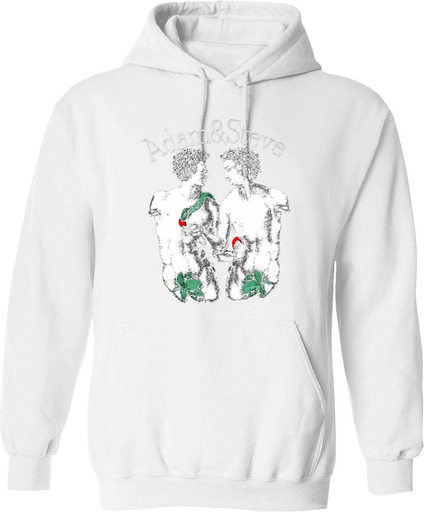 Black Matter Adam And Steve Hoodie - Retro Graphic Pullover Hoodie for Men & Women - White