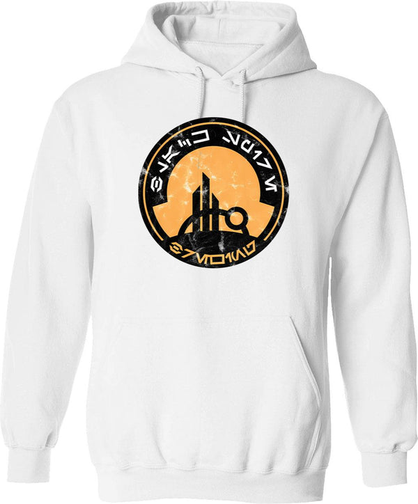 Black Spire Brewing Vintage Hoodie - Retro Graphic Cosy Pullover - White