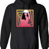 Blackout Hoodie - Retro Graphic Pullover Hoodie for Men & Women - Black