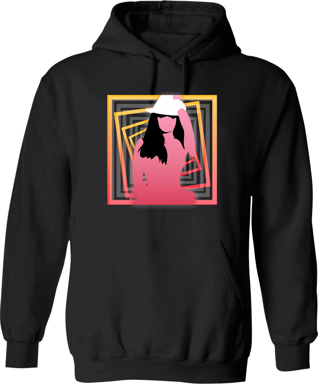 Blackout Hoodie - Retro Graphic Pullover Hoodie for Men & Women - Black