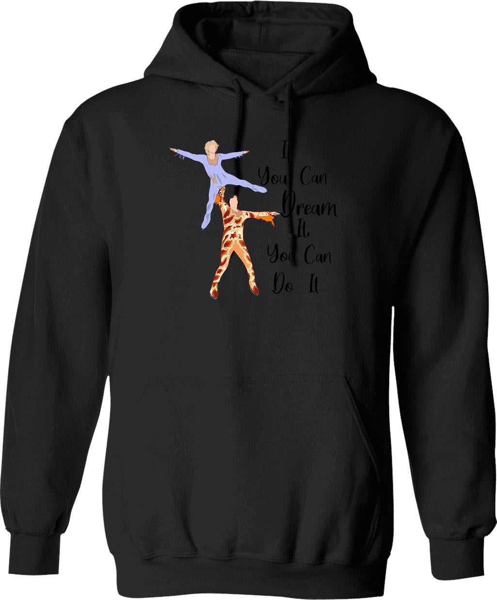 Blades Of Glory Quote Graphic Pullover Hoodie - Black
