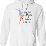 Blades Of Glory Quote Graphic Pullover Hoodie - White