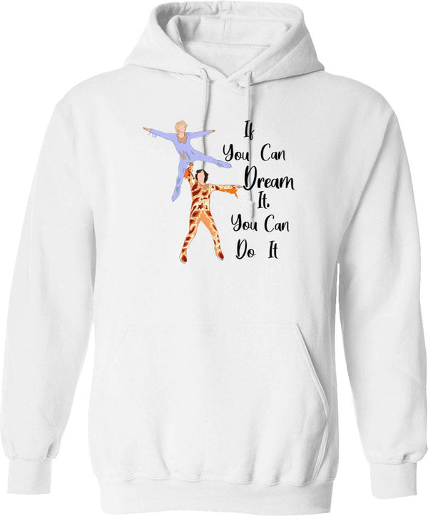 Blades Of Glory Quote Graphic Pullover Hoodie - White
