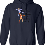 Blades Of Glory Quote Graphic Pullover Hoodie - Navy