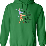 Blades Of Glory Quote Graphic Pullover Hoodie - Green