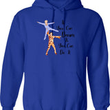 Blades Of Glory Quote Graphic Pullover Hoodie - Blue