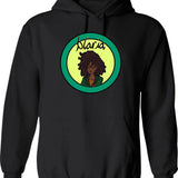 Blaria Hoodie - Retro Graphic Pullover Hoodie for Men & Women - Black