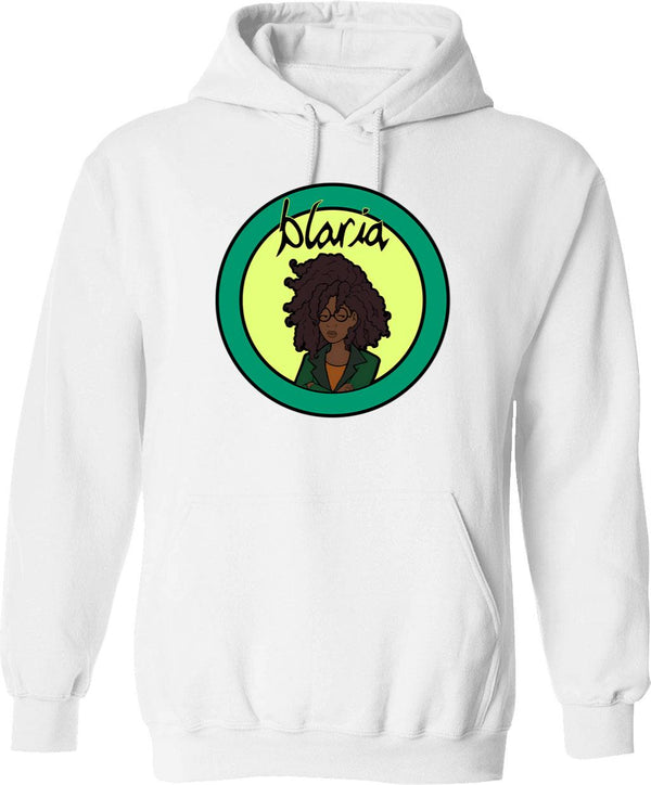 Blaria Hoodie - Retro Graphic Pullover Hoodie for Men & Women - White