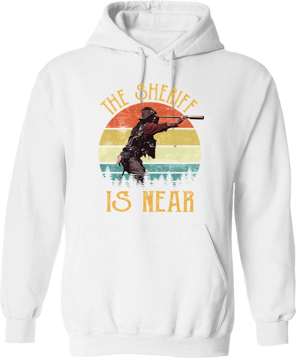 Blazing Saddles The Sheriff Is Near Vintage Hoodie - White