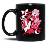Blitzo x Stolas Helluva Boss Essential Black Coffee Mug, Gift Coffee Mug