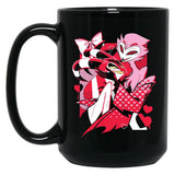 Blitzo x Stolas Helluva Boss Essential Black Coffee Mug, Gift Coffee Mug - Black