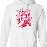 Blitzo x Stolas Helluva Boss Essential Graphic Pullover Hoodie - White