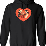 Blood Date Hoodie - Retro Graphic Pullover Hoodie for Men & Women - Black
