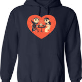 Blood Date Hoodie - Retro Graphic Pullover Hoodie for Men & Women - Navy