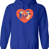 Blood Date Hoodie - Retro Graphic Pullover Hoodie for Men & Women - Blue