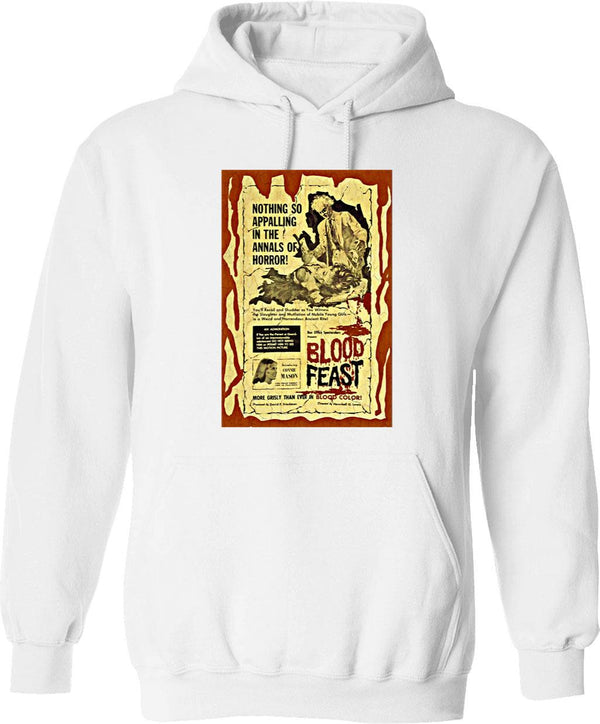 Blood Feast Classic Graphic Pullover Hoodie - White