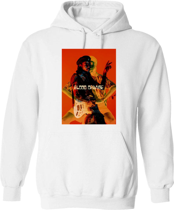 Blood Orange Classic . Hoodie - Retro Graphic Pullover Hoodie for Men & Women - White