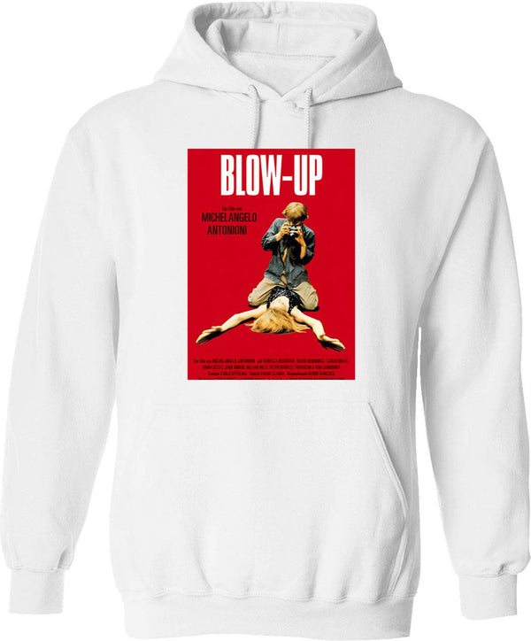 Blow - Up Hoodie - Retro Graphic Pullover Hoodie for Men & Women - White