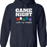 Board Game Night Family Friends Hoodie - Retro Graphic Pullover Hoodie for Men & Women - Navy