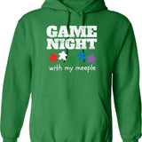 Board Game Night Family Friends Hoodie - Retro Graphic Pullover Hoodie for Men & Women - Green