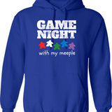 Board Game Night Family Friends Hoodie - Retro Graphic Pullover Hoodie for Men & Women - Blue