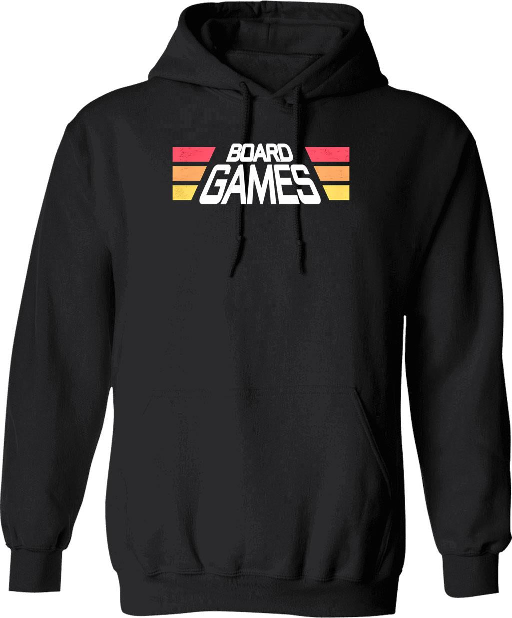 Board Games Vintage Logo Hoodie - Retro Graphic Cosy Pullover - Black