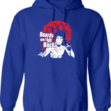 Boards Don'T Hit Back Graphic Pullover Hoodie - Blue
