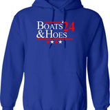 Boats And Hoes 2024 Graphic Pullover Hoodie - Blue