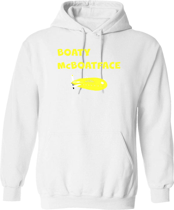 Boaty Mcboatface Hoodie - Retro Graphic Pullover Hoodie for Men & Women - White