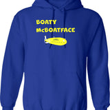 Boaty Mcboatface Hoodie - Retro Graphic Pullover Hoodie for Men & Women - Blue