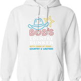 Bob's Country Bunker Hoodie - Retro Graphic Pullover Hoodie for Men & Women - White