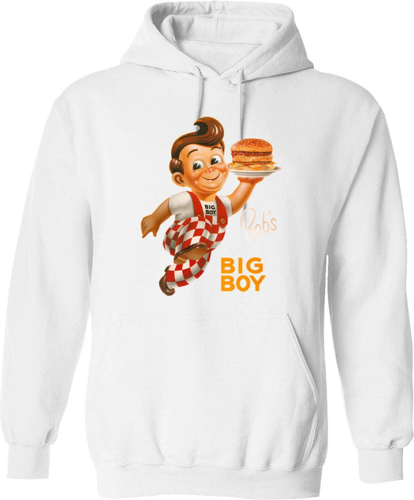 Bob_s Big Boy Burger Hoodie - Retro Graphic Pullover Hoodie for Men & Women - White
