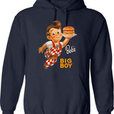 Bob_s Big Boy Burger Hoodie - Retro Graphic Pullover Hoodie for Men & Women - Navy