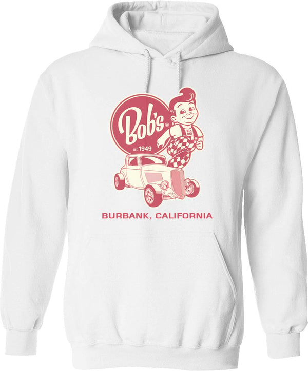 Bob_s Big Boy (1) Hoodie - Retro Graphic Pullover Hoodie for Men & Women - White