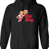 Bob_s Big Boy Hoodie - Retro Graphic Pullover Hoodie for Men & Women - Black