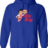 Bob_s Big Boy Hoodie - Retro Graphic Pullover Hoodie for Men & Women - Blue
