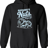 Bofadees Nuts 1949 Hoodie - Retro Graphic Pullover Hoodie for Men & Women - Black