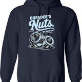 Bofadees Nuts 1949 Hoodie - Retro Graphic Pullover Hoodie for Men & Women - Navy