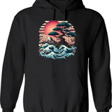Bonsai Hoodie - Retro Graphic Pullover Hoodie for Men & Women - Black