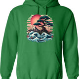 Bonsai Hoodie - Retro Graphic Pullover Hoodie for Men & Women - Green