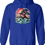 Bonsai Hoodie - Retro Graphic Pullover Hoodie for Men & Women - Blue