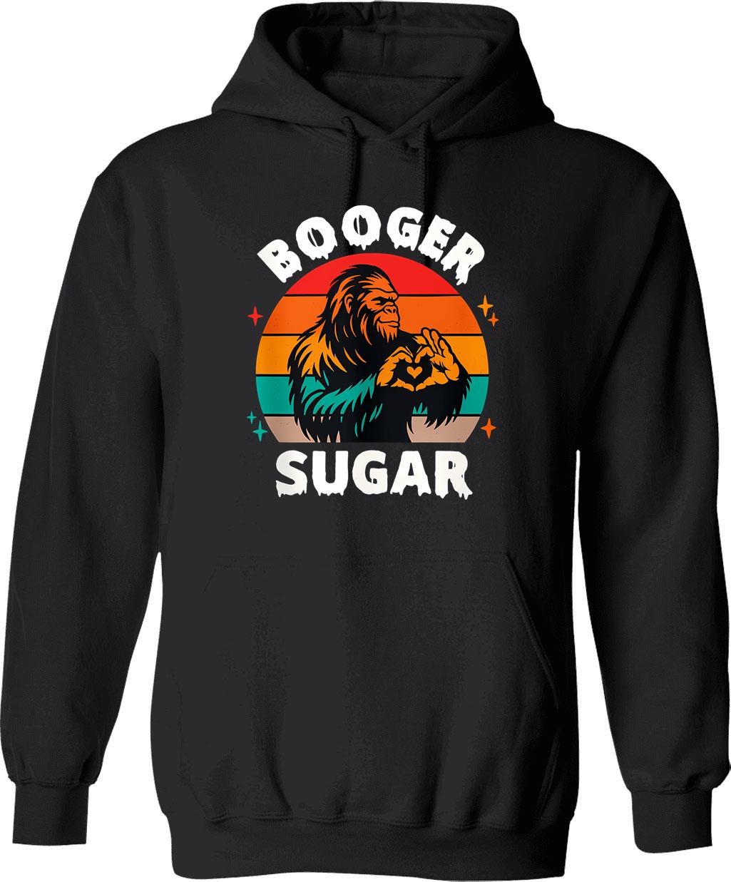 Booger Vintage Hoodie - Retro Graphic Cosy Pullover - Black