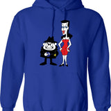 Boris And Natasha Hoodie - Retro Graphic Pullover Hoodie for Men & Women - Blue