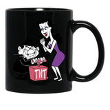 Boris and Natasha (from Rocky and Bullwinkle) Black Coffee Mug, Gift Coffee Mug - Black