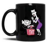Boris and Natasha (from Rocky and Bullwinkle) Black Coffee Mug, Gift Coffee Mug