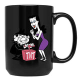 Boris and Natasha (from Rocky and Bullwinkle) Black Coffee Mug, Gift Coffee Mug