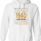 Born In 1940 Limited Edition Legend Hoodie - White