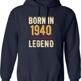 Born In 1940 Limited Edition Legend Hoodie - Navy