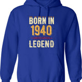 Born In 1940 Limited Edition Legend Hoodie - Blue